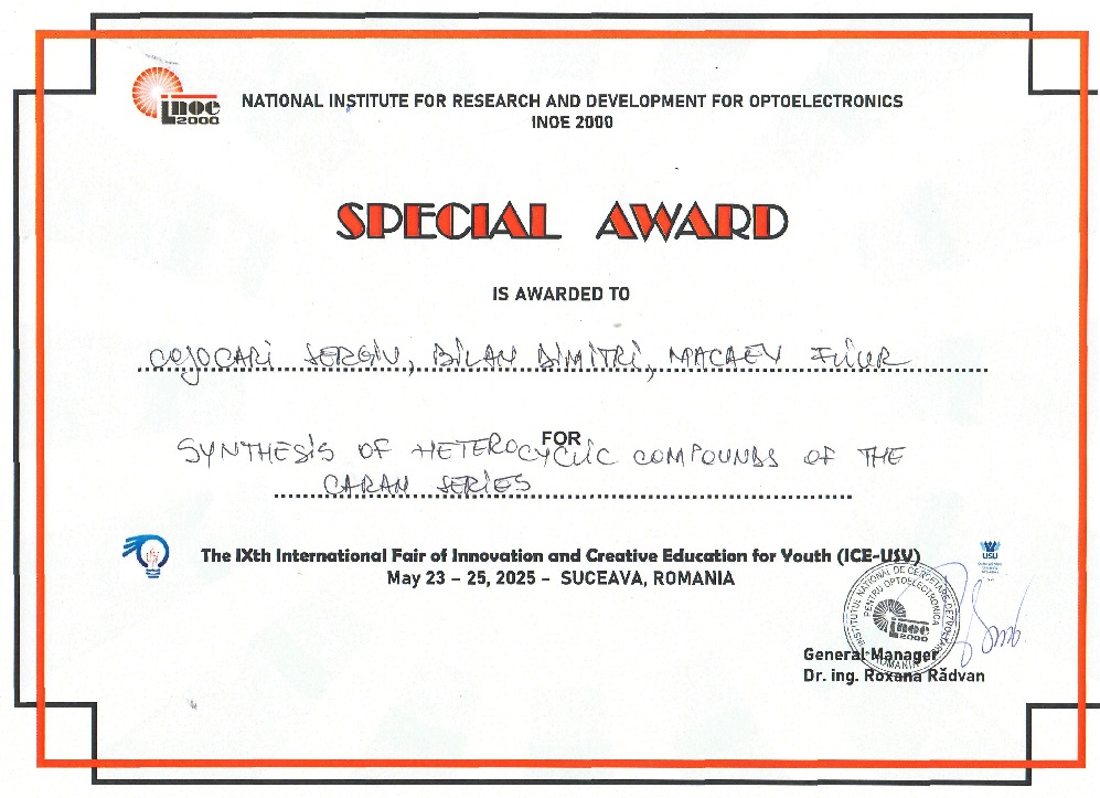Special Award Cojocari Sergiu