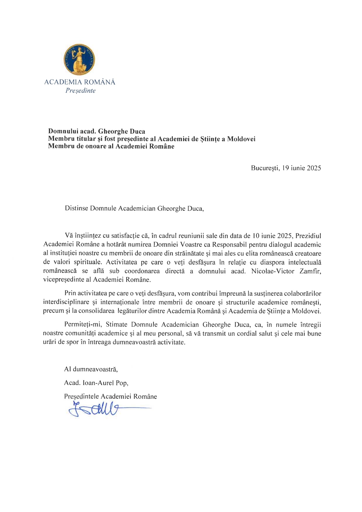 scrisoare de multumire